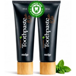 Nudge 10% Nano Hydroxyapatite Toothpaste, Rod-Shaped nHA for Maximum Enamel Contact, Natural Whitening, Fluoride Free & SLS Free, Natural Mint, 4.5 oz
