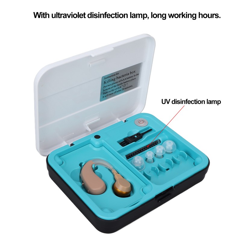 Hearing Aid Earphone Amplifier with Sterilization Box Noise Reduction Ear