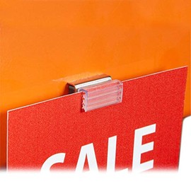 Mini Magnetic Card Grip, Flush Sign Holder for Gondola, Metal Shelves & Pallet Racks - 10 Pack