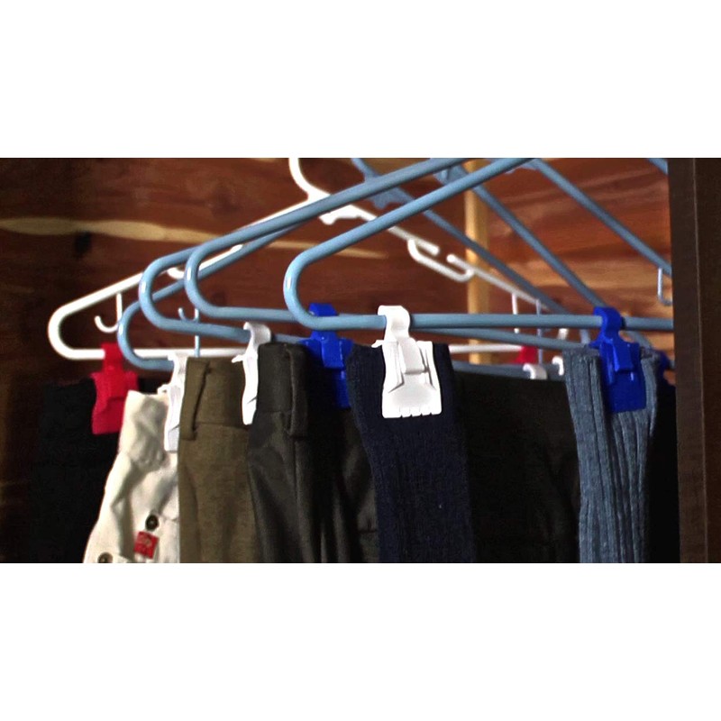 The Amazing Sock Clip Sock Holder, 32 Clips, Yellow, Made