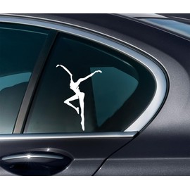 WSQ Fire Dancer Vinyl Premium Quality White for Car Bumper Truck Van SUV Window Wall Boat Cup Tumblers Laptop or Any Smooth Surface Size 7 Inches