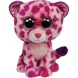 TY 36985 36985-Plüschtier Beanie Boos, Glamour Buddy Leopard, Large, pink