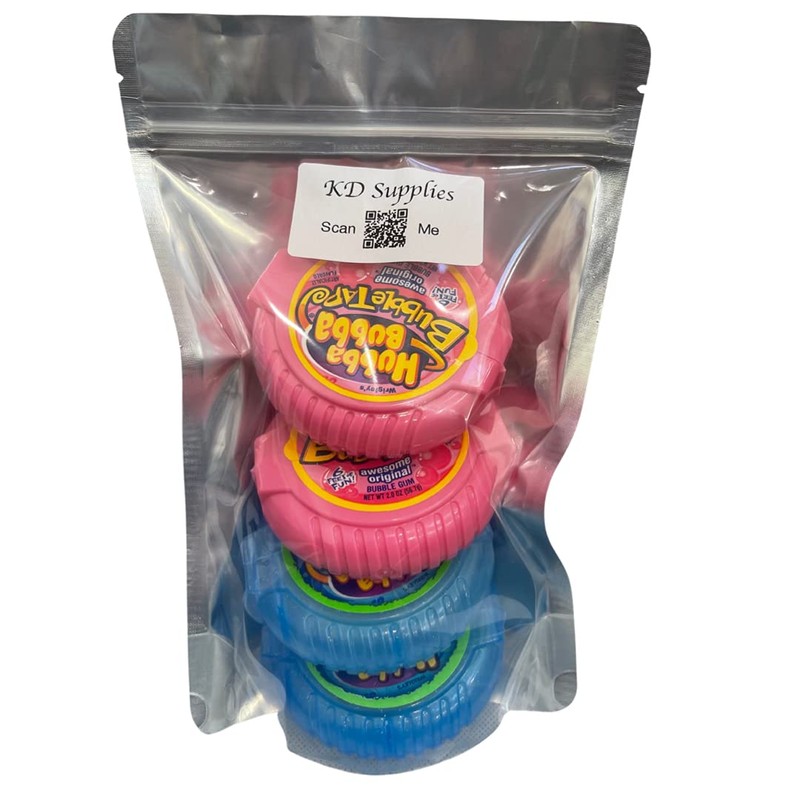 Hubba Bubba Original Bubble Tape and Sour Blue Raspberry Bundle