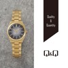 Citizen Q&Q QB78 Men's Wristwatch, Analog, Waterproof, Metal Band, black