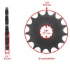 Caltric Red Drive Chain And Sprocket Kit for Yamaha Tt500