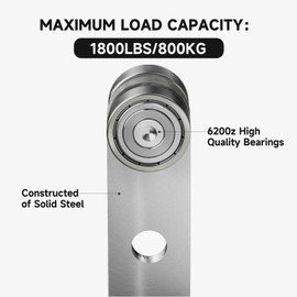 Trolley Assembly,2 Wheel Trolley Rollers for Use with 1-5/8" Wide and All 1-5/8" or Taller Strut Channel (Pack of 4)…