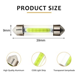 Wevdn 4PCS RV Refrigerator Light Bulb, 12V Automotive Dome Light Replacement LED Bulb, LED Light Bulb Compatible with RV Refrigerator and Camper Dome, Universal Car Accessories (39MM)