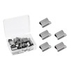PATIKIL 0.6" x 0.4" Binder Clips, 50 Pcs Reusable Metal