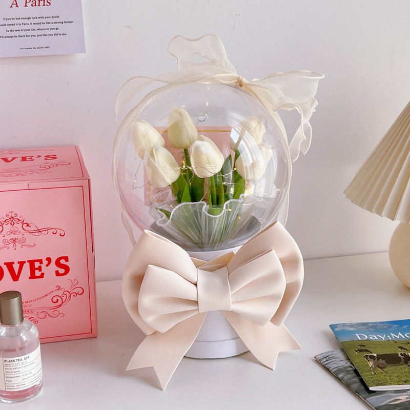 DIY Hand Made Tulip Night Light Romantic Bedroom Bedside Sleeping