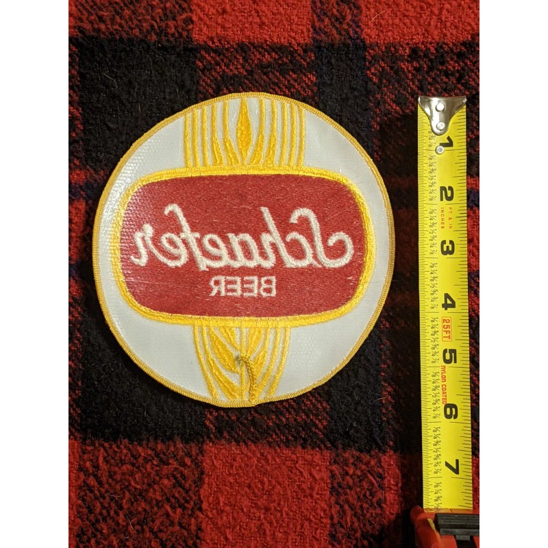 Schaefer Beer Vintage Sew On Patch New 6" x 5.75"