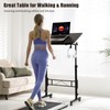 SIDUCAL Standing Desk Height Adjustable with Tiltable Tabletop, Rolling Laptop