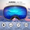 Ski Goggles,OTG Anti-Fog Snowboard Skate Snowmoblie Double Layer Spherical Lens