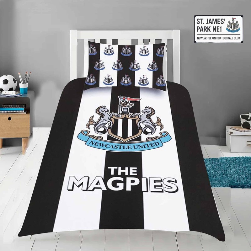 Newcastle United FC Single Duvet Set, 100% Polyester, 200cm x