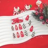 Christmas Press on Nails Almond Fake Nails Medium with Snowflake