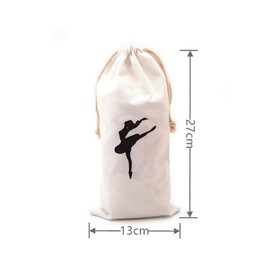 Zerodeko 2pcs Womens Pointe Shoe Bag Drawstring Shoe Bags for Pointe, Ballet, Dance or Small Accessories