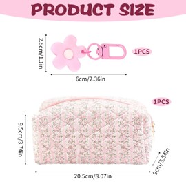 1 Cosmetic Bag, 1 Hanging Flower Decoration, Cotton Flower Bag, Large Capacity Storage Bag, Practical Storage Bag for Cosmetics