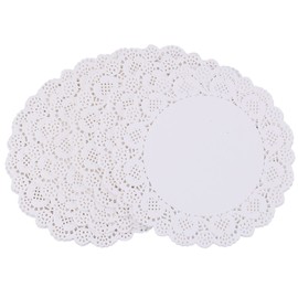 ZOOYOO 100PCS White Lace Paper Doilies 12 inch Round Paper Doilies Disposable Paper Placemats for Cakes, Desserts, Tableware Food Decoration