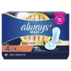 Always Maxi Pads Size 4 Overnight Absorbency Unscented without Wings,