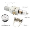 1/4 Zoll Luftfilter-Druckregler, Luftkompressor-Wasserabscheider mit Manometer AW2000-02