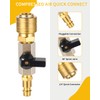 TIDEVAN Compressed Air Handle, Quick Coupling for Compressed Air, 1/4
