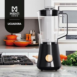 Licuadora Mirati 500 Watts, 1.2 Litros, 3 Velocidades, Cuchillas de acero inoxidable. Color negro. Modelo MBL01N                                      