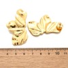 Pendientes Dorados con Diseño de Media Flor, Acero Inoxidable, 4,4