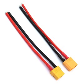 DGZZI 1Pair XT90 Plug Male and Female Connector with 150mm 12AWG Cable for RC Lipo Battery FPV Drone
