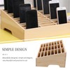 Operitacx 24-Grid Cell Phones Storage Box, Wooden Cell Phone Holder