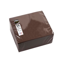 PRONAPPE - Rif. SV622011I - 50 tovaglioli da cocktail, 20 x 20 cm, carta micro-goffrata, ovatta a 2 strati, colore: cioccolato