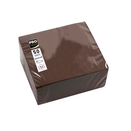 PRONAPPE - Rif. SV622011I - 50 tovaglioli da cocktail, 20 x 20 cm, carta micro-goffrata, ovatta a 2 strati, colore: cioccolato