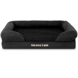 The Dog's Bed Replacement Outer Cover Only For The Dog's Bed Orthopaedic, Washable Plush Fabric, Medium Black Plush, Veterinary Approved