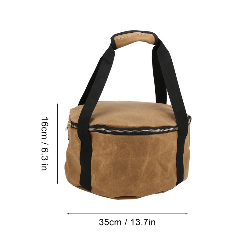 Camping Pot Storage Bag Travel Portable Dustproof Cast Iron Pan