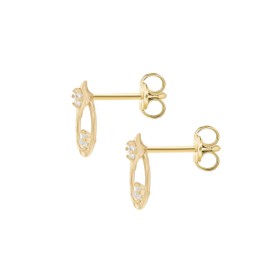 Carissima Gold Women's Stud Earrings Yellow Gold – 1.55.9219, 9ct Gold, Cubic Zirconia