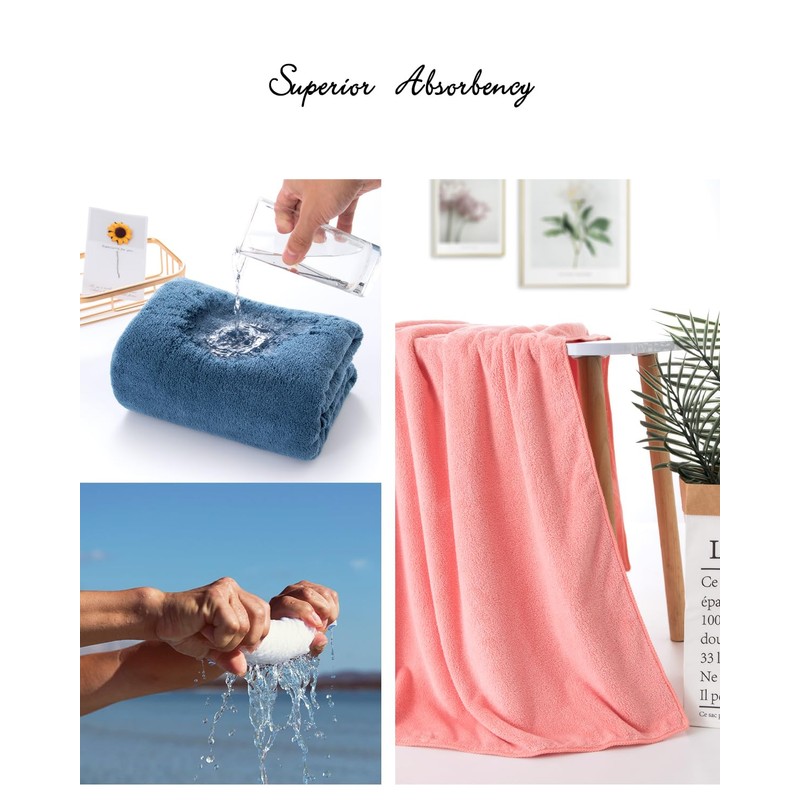Lumimi 4-Pack Soft Microfiber Hand Towel Bundle 29" L x
