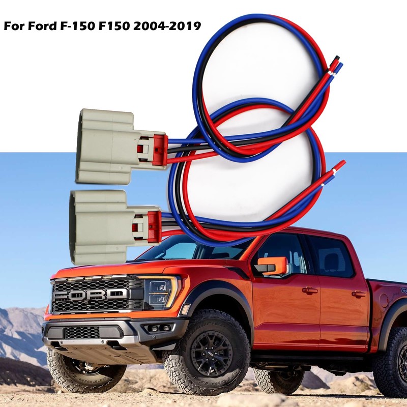 LIZAPUS 2pcs H13 9008 Headlight Connector Compatible with Ford F-150