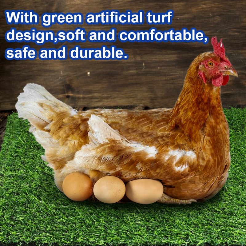 Kalekey 10 Pack Nesting Pads for Chicken Coop, 12"x12" Nesting