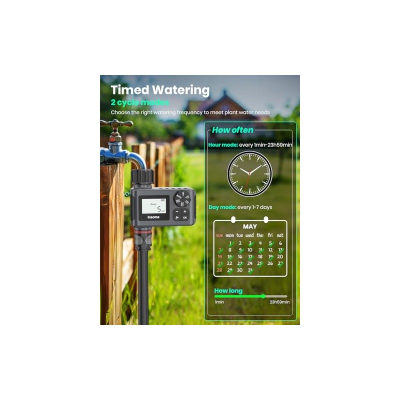 Programmable Garden Hose Faucet Timer with Rain Delay