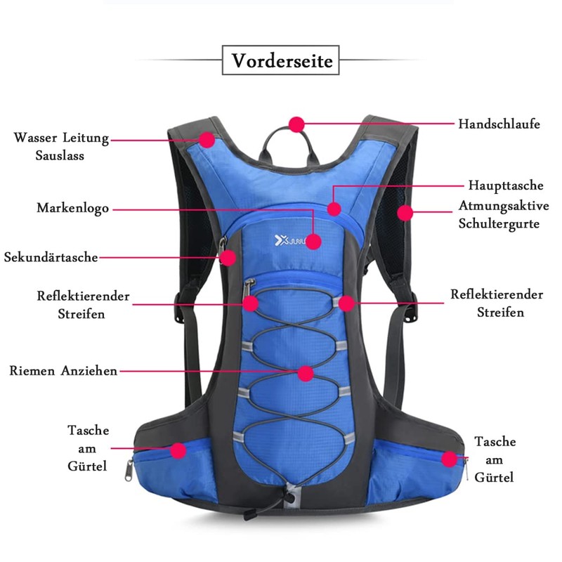 CLAPE Hydration Backpack with Hydration Bladder 2L Waterproof Bicycle Backpack