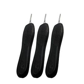 LAJA IMPORTS Set of 3 Pcs Plastic Scalpel Handle Black Color #3, Stainless Steel Tip