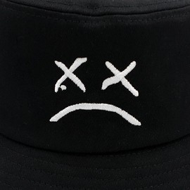 Bucket Hat Unisex Simple Caps Hip Hop Gorros Men Women Cap Beach Fishing Sunhat (US, Alpha, One Size, Black1)