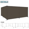 Coarbor Iron Poles Privacy Fence 6'H x 12'W Metal Fence