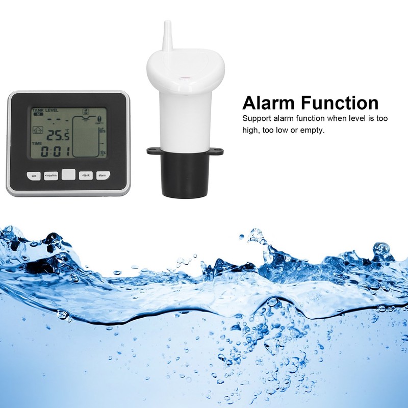 Water Tank Level Meter Ultrasonic Digital Display Depth Gauge Sensor