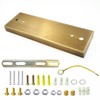 Pobllem Brushed Brass Gold Ceiling Light Plate 9.8" Light Fixtures