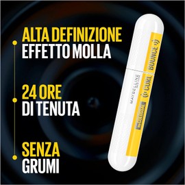 Maybelline New York Colossal Curl Bounce Mascara, 24h of Colossal Volume and Extreme Length, With Memory Curl for a Long-Lasting Curl of the Eyelashes, Very Black, 10 ml