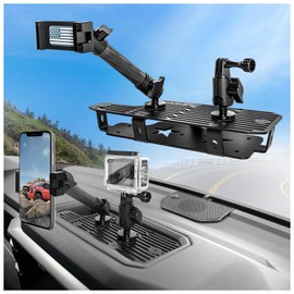 WXRYLYN 2024 2025 Tundra Metal Dash Platform Phone Mount Phone Holder for 2022 2023 2024 2025 Tundra 2023 2024 2025 Sequoia Cell Phone Holder Dash Phone Mount 2024 Tundra Dash Mount
