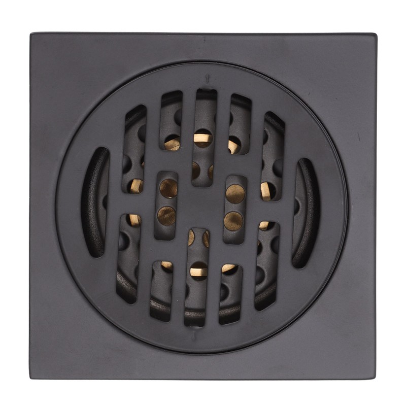 Floor Drain European Style Antique Stainless Steel and Copper Square