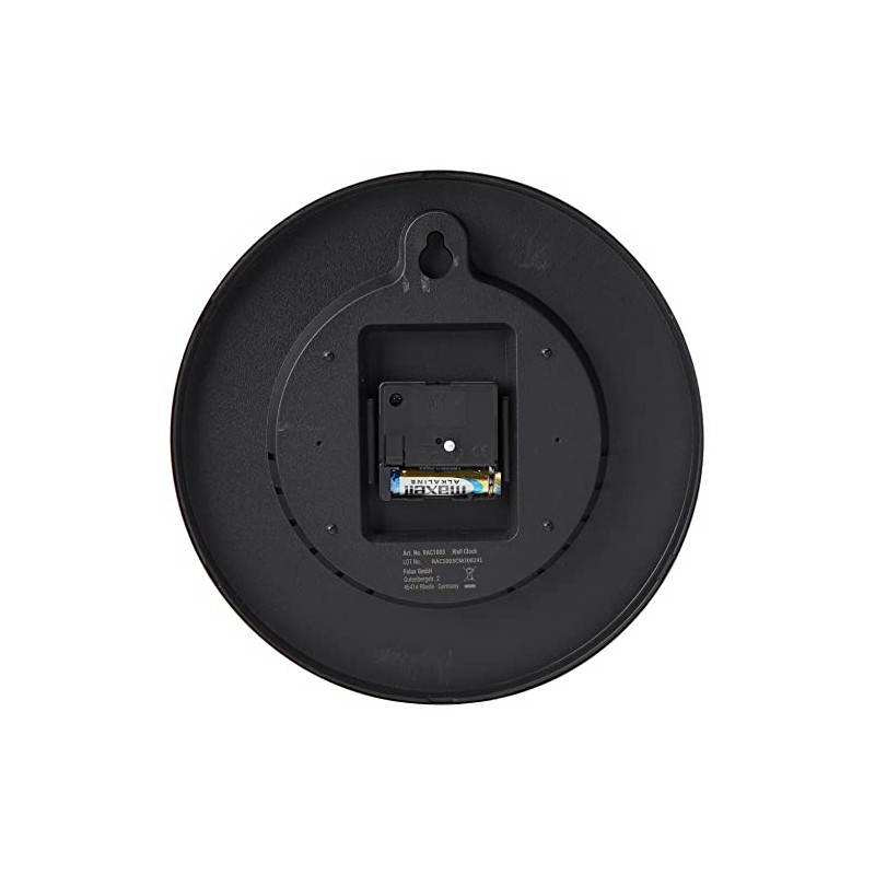 Explore Scientific Wall Clock Diameter 25 cm Metal Black Normal
