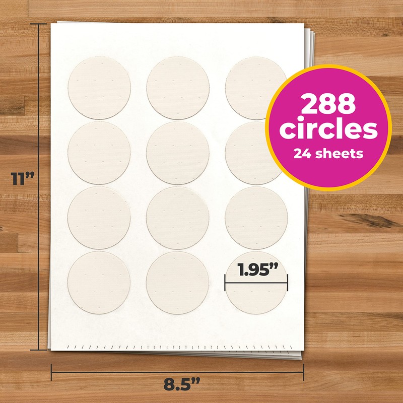 PhotoCake® Pre-Cut 2" Circles, A4 Frosting Sheets for Edible Photo