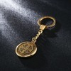 Saint Benedict of Nursia Keychain Gold Plated Locket Holy Patron