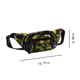 AIBEARTY Kids Fanny Pack Boys Small Camouflage Waist Pack Belt Waist Bag Pack Pouch with Adjustable Strap for Children Sport Running, Camping, Trip B-Yellow
